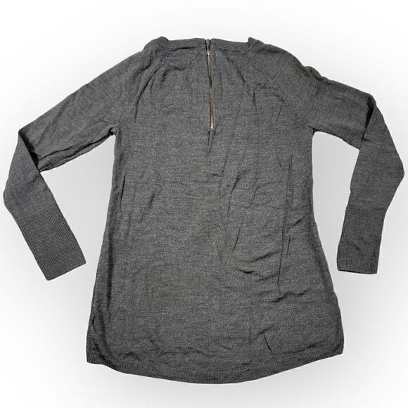 Max Studio Extrafine Merino Wool Waffle Texture Zip Back Sweater, Women’s Small - Picture 2 of 9